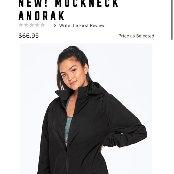 NEW💗VS PINK BLACK MOCK NECK HOODED FULLZIP ANORAK - Picture 3 of 16